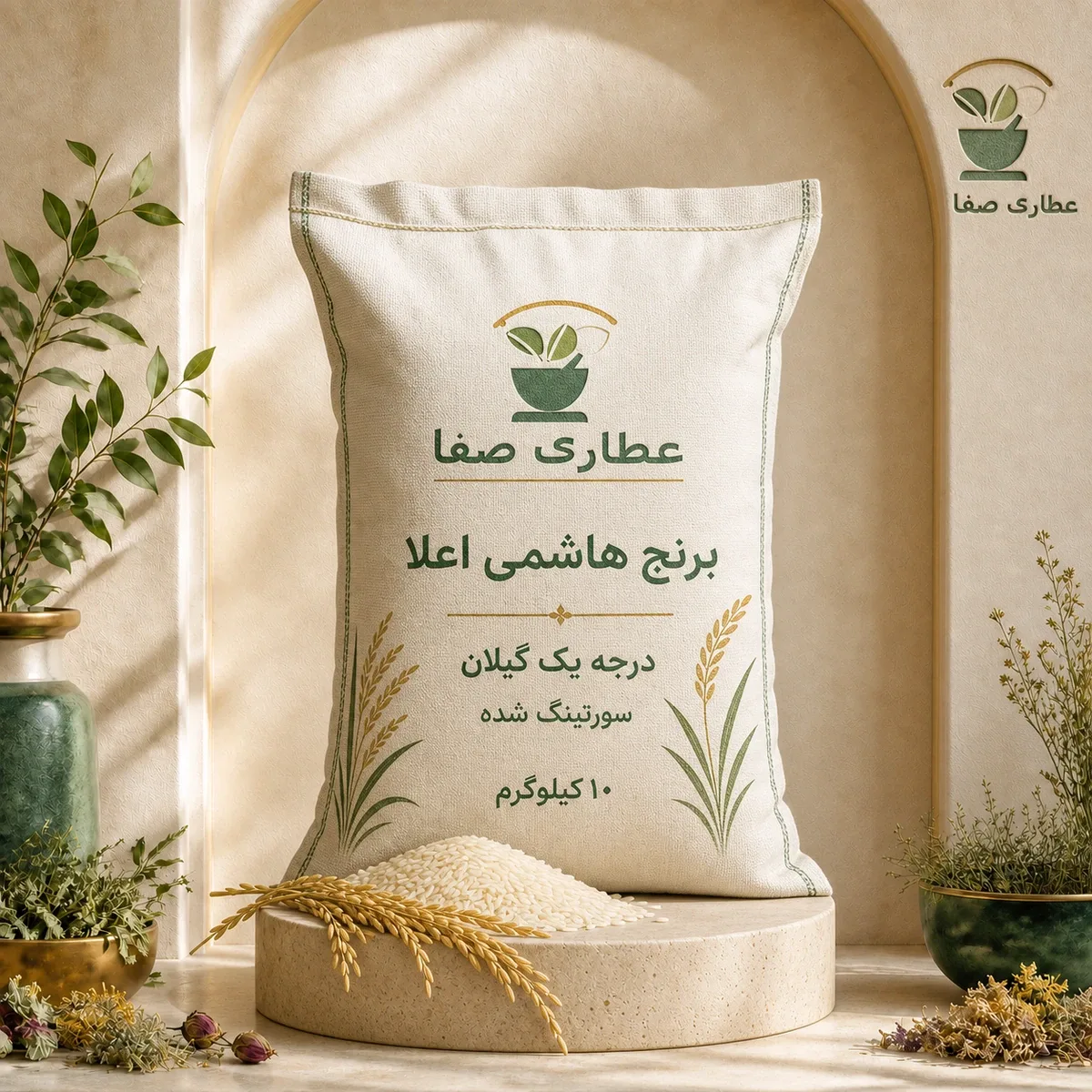 برنج هاشمی اعلا درجه یک گیلان ۱۰ کیلویی